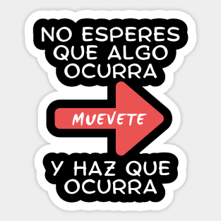 Muevete fondo Oscuro Sticker